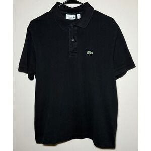 Lacoste Classic Fit Mens XL Black Short Sleeve Polo Shirt